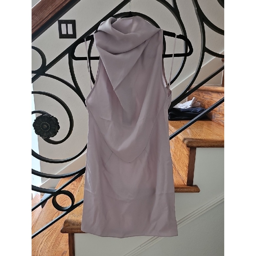 AQ/AQ Emma Mini Dress Dusty Lilac Cowl Neck Sleeveless Cocktail Size US 2 NEW